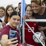 Pas d'Euro pour Naomi Luyet. KEYSTONE/PETER KLAUNZER